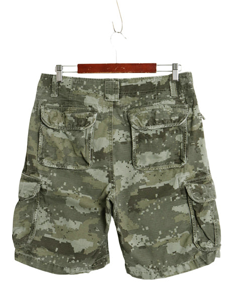 エルエルビーン 迷彩 カーゴ ショートパンツ メンズ 32 古着 アウトドア コットン キャンバス ショーツ 短パン ハーフパンツ デジタル カモ
