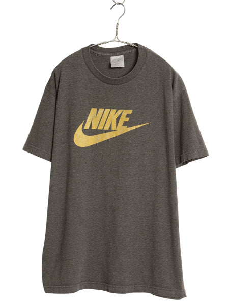 00s ナイキ ビッグ スウッシュ プリント 半袖 Tシャツ メンズ L 旧タグ オールド ワンポイント シンプル カットソー クルーネック ゆったり