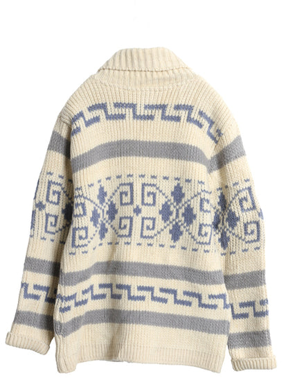 70s USA製 ペンドルトン ネイティブ カウチン ニット セーター メンズ L 古着 ヴィンテージ ショールカラー ウール ジャケット フルジップ