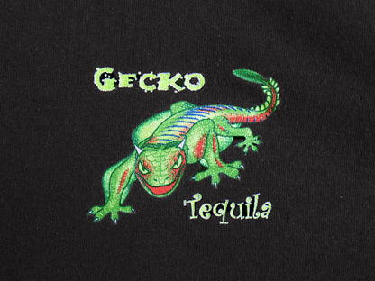 90s 企業 ヤモリ プリント 半袖 Tシャツ メンズ XL オールド ヘビーウェイト コットン カットソー テキーラ キャラクター 大きいサイズ 黒