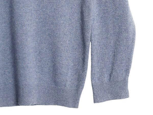 エルエルビーン ニット セーター メンズ XL / ラム ウール 長袖ニット クルーネック 無地 シンプル カジュアル ハイゲージ 大きいサイズ 青