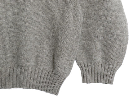 00s ポロ ラルフローレン コットン ニット セーター メンズ XXL オールド 長袖ニット ワンポイント クルーネック シンプル 大きいサイズ 灰