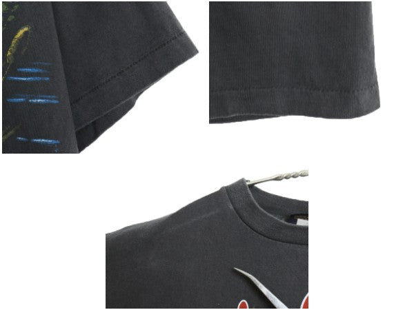 90s USA製 ★ バドワイザー カエル ワニ イラスト プリント Tシャツ メンズ XL / オールド 企業物 当時物 グラフィック ビール アニマル 黒
