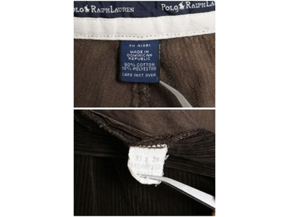 90s ポロ ラルフローレン 太畝 コーデュロイ パンツ 実寸 35 30 / オールド スラックス ストレート ツータック ヘビーウェイト ポロコーズ