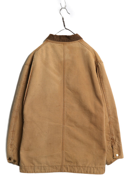 70s 80s USA製 ★ カーハート チョア コート メンズ XL 古着 ヴィンテージ ダック ジャケット カバーオール キルティング ライナー付き 茶