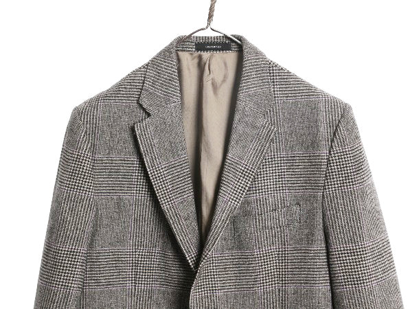 デッドストック ローレン ラルフローレン テーラード ジャケット メンズ XL 程/ ポロ ブレザー ウール チェック 大きいサイズ モノトーン