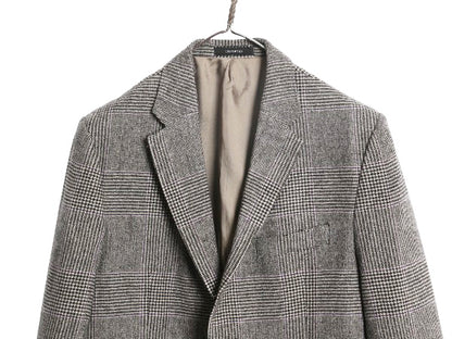 デッドストック ローレン ラルフローレン テーラード ジャケット メンズ XL 程/ ポロ ブレザー ウール チェック 大きいサイズ モノトーン