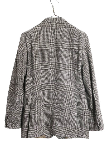 デッドストック ローレン ラルフローレン テーラード ジャケット メンズ XL 程/ ポロ ブレザー ウール チェック 大きいサイズ モノトーン