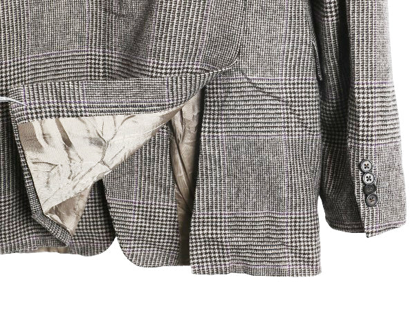 デッドストック ローレン ラルフローレン テーラード ジャケット メンズ XL 程/ ポロ ブレザー ウール チェック 大きいサイズ モノトーン