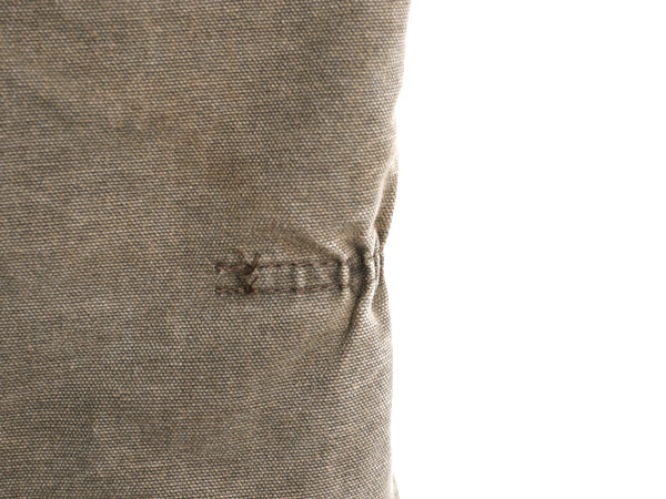 00s カーハート 中綿 ダック ベスト メンズ L 程 古着 オールド フルジップ 腰ゴム ナイロン キルティング ライナー 前開き チェストナッツ