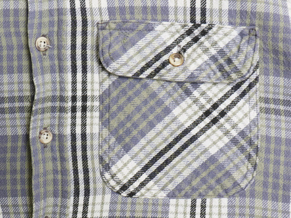 90s DAKOTA チェック 長袖 ヘビー フランネル シャツ メンズ XL 古着 オールド ファイブブラザー ネルシャツ ヘビーウェイト 大きいサイズ