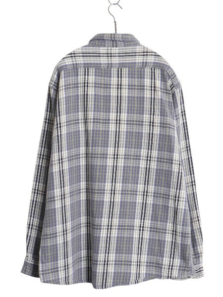 90s DAKOTA チェック 長袖 ヘビー フランネル シャツ メンズ XL 古着 オールド ファイブブラザー ネルシャツ ヘビーウェイト 大きいサイズ
