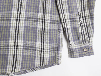 90s DAKOTA チェック 長袖 ヘビー フランネル シャツ メンズ XL 古着 オールド ファイブブラザー ネルシャツ ヘビーウェイト 大きいサイズ