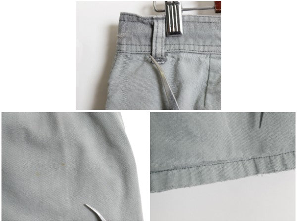 90s ラスティ コットン キャンバス ショートパンツ メンズ 36 / オールド サーフ Y2K ツータック ショーツ 短パン ワンポイント シンプル