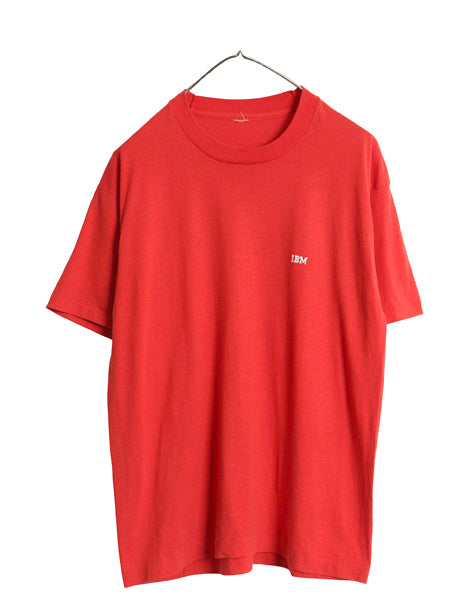 80s 90s IBM ロゴ プリント 半袖 Tシャツ メンズ M 程/ ヴィンテージ オールド 企業 シングルステッチ ワンポイント コンピューター テック