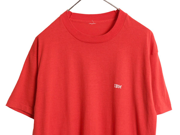 80s 90s IBM ロゴ プリント 半袖 Tシャツ メンズ M 程/ ヴィンテージ オールド 企業 シングルステッチ ワンポイント コンピューター テック