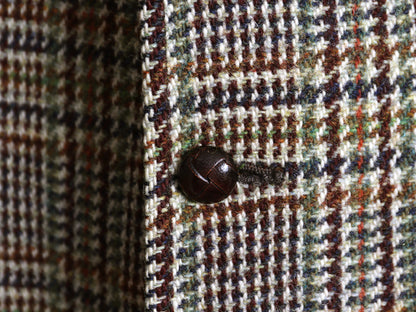 70s DUNN&Co ハリスツイード テーラード ジャケット メンズ XL 古着 旧タグ ヴィンテージ ブレザー ダン社 イギリス製 ヘビーウェイト 厚手