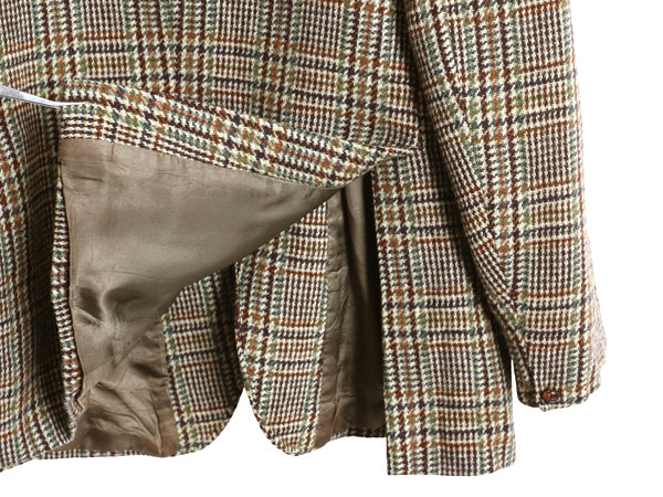 70s DUNN&Co ハリスツイード テーラード ジャケット メンズ XL 古着 旧タグ ヴィンテージ ブレザー ダン社 イギリス製 ヘビーウェイト 厚手
