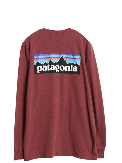 パタゴニア 両面 プリント 長袖 Tシャツ メンズ M / 19年製 アウトドア ロンT ロングスリーブ P6 バックプリント ボックスロゴ カットソー