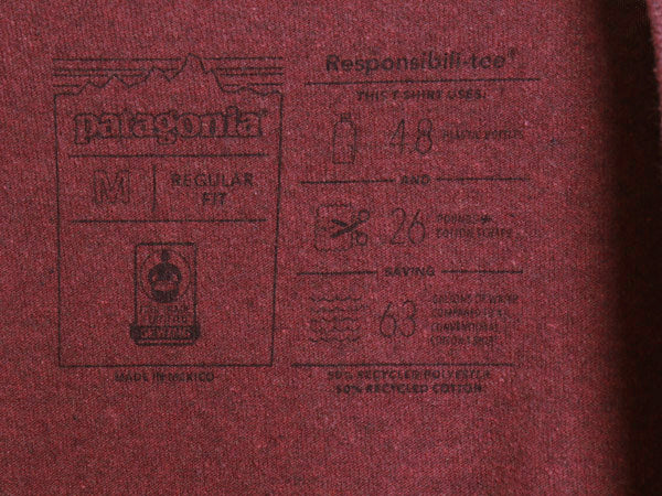 パタゴニア 両面 プリント 長袖 Tシャツ メンズ M / 19年製 アウトドア ロンT ロングスリーブ P6 バックプリント ボックスロゴ カットソー