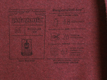 パタゴニア 両面 プリント 長袖 Tシャツ メンズ M / 19年製 アウトドア ロンT ロングスリーブ P6 バックプリント ボックスロゴ カットソー