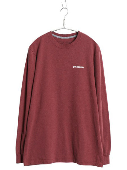 パタゴニア 両面 プリント 長袖 Tシャツ メンズ M / 19年製 アウトドア ロンT ロングスリーブ P6 バックプリント ボックスロゴ カットソー