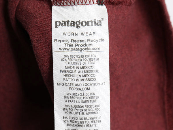 パタゴニア 両面 プリント 長袖 Tシャツ メンズ M / 19年製 アウトドア ロンT ロングスリーブ P6 バックプリント ボックスロゴ カットソー