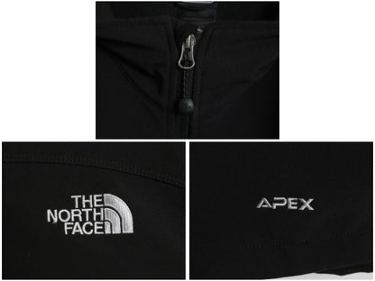US企画 ノースフェイス APEX ソフトシェル ベスト メンズ XL 古着 裏 フリース フルジップ ストレッチ ハイネック 重ね着 大きいサイズ 黒