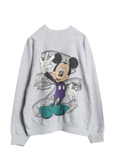 90s USA製 ミッキー イラスト プリント スウェット メンズ レディース XL 古着 オールド ディズニー トレーナー キャラクター 大きいサイズ