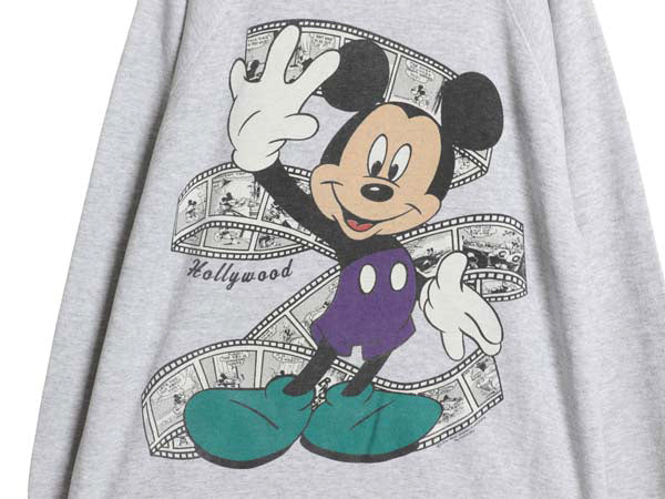 90s USA製 ミッキー イラスト プリント スウェット メンズ レディース XL 古着 オールド ディズニー トレーナー キャラクター 大きいサイズ