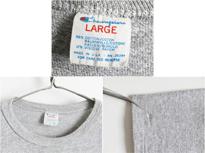 80's Champion チャンピオン 88/12 ロゴ プリント 半袖 Tシャツ (L)