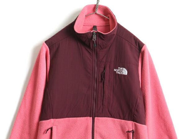 希少サイズ S ■ ノースフェイス フルジップ フリース ナイロン 切替 デナリ ジャケット ( レディース )古着 The North Face DENALI ピンク