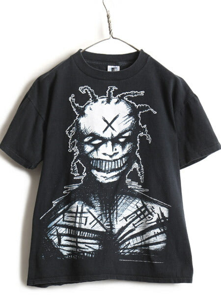 90s USA製 人気 黒 ★ WHITE ZOMBIE 両面 プリント 半袖 Tシャツ ( メンズ L ) 古着 90年代 ホワイトゾンビ バンドT メタル ロックT 当時物
