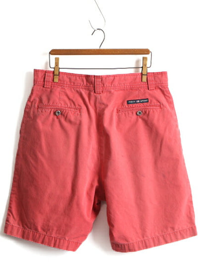 90s ■ POLO SPORT ラルフローレン コットン チノ ショートパンツ ( メンズ 34 ) 古着 90年代 ポロ 短パン 半パン ショーツ 1タック ピンク
