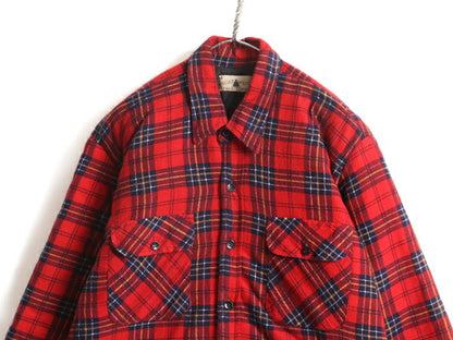 90s ■ NORTHWEST TERRITORY 中綿 キルティング ライナー付き チェック 長袖 フランネル シャツ ( メンズ L )古着 90年代 シャツジャケット