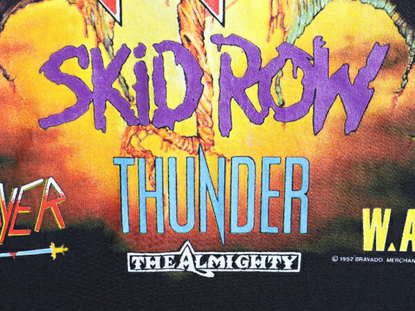 デッドストック 90s ★ MONSTERS OF ROCK 1992 両面 プリント 半袖 Tシャツ ( メンズ L ) 90年代 ロック メタル バンド オフィシャル 黒