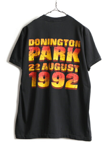 デッドストック 90s ★ MONSTERS OF ROCK 1992 両面 プリント 半袖 Tシャツ ( メンズ L ) 90年代 ロック メタル バンド オフィシャル 黒