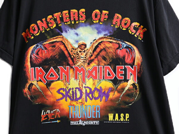 デッドストック 90s ★ MONSTERS OF ROCK 1992 両面 プリント 半袖 Tシャツ ( メンズ L ) 90年代 ロック メタル バンド オフィシャル 黒