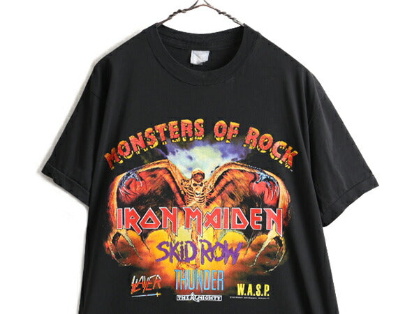 デッドストック 90s ★ MONSTERS OF ROCK 1992 両面 プリント 半袖 Tシャツ ( メンズ L ) 90年代 ロック メタル バンド オフィシャル 黒