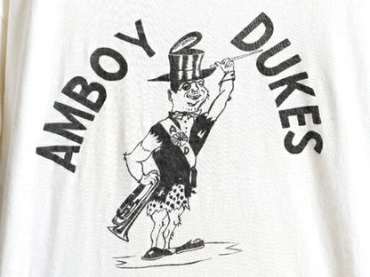 60s ビンテージ ★ The Amboy Dukes プリント 半袖 Tシャツ ( M 小さめ メンズ S 程) 古着 60年代 シングルステッチ バンド ロック 白 白T