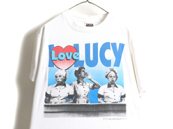 90s I LOVE LUCY アイ ラブ ルーシー ドラマ プリント 半袖 Tシャツ (L)