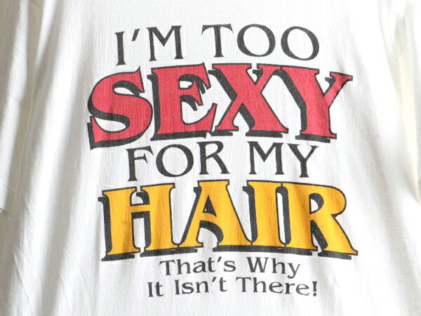 90s ジョーク メッセージ プリント 半袖 Tシャツ (L)