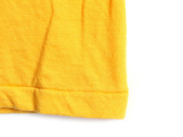 70s 80s USA製 ■ ヘルスニット スーベニア プリント 半袖 Tシャツ ( M 小さめ メンズ レディース S 程) 古着 70年代 80年代 ビンテージ 黄