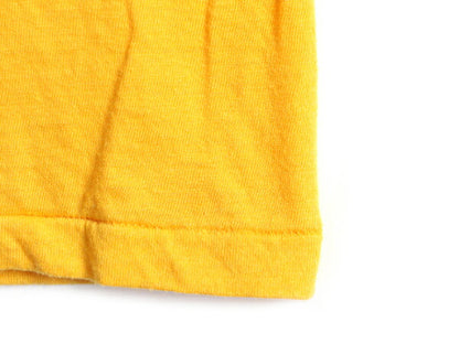 70s 80s USA製 ■ ヘルスニット スーベニア プリント 半袖 Tシャツ ( M 小さめ メンズ レディース S 程) 古着 70年代 80年代 ビンテージ 黄