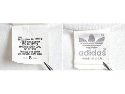 80s USA製 ビンテージ ■ アディダス Vネック ナイロン ベスト ( メンズ S ) 古着 adidas 80年代 プルオーバー ライナー付き トレフォイル