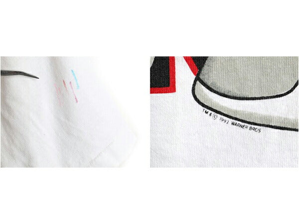 90s USA製 ■ ワーナー バックスバニー 大判 プリント 半袖 Tシャツ ( メンズ レディース XL 程) 古着 90年代 ルーニー テューンズ キャラ