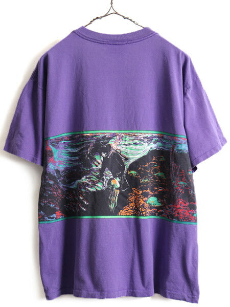 90s ■ ST JOHN'S BAY 両面 アート プリント 半袖 Tシャツ ( メンズ XL 程) 古着 オールド セントジョンズベイ JCペニー プリントTシャツ