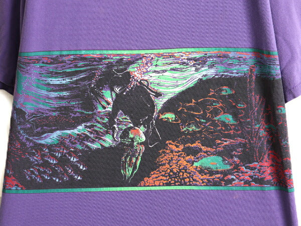 90s ■ ST JOHN'S BAY 両面 アート プリント 半袖 Tシャツ ( メンズ XL 程) 古着 オールド セントジョンズベイ JCペニー プリントTシャツ