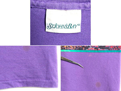 90s ■ ST JOHN'S BAY 両面 アート プリント 半袖 Tシャツ ( メンズ XL 程) 古着 オールド セントジョンズベイ JCペニー プリントTシャツ
