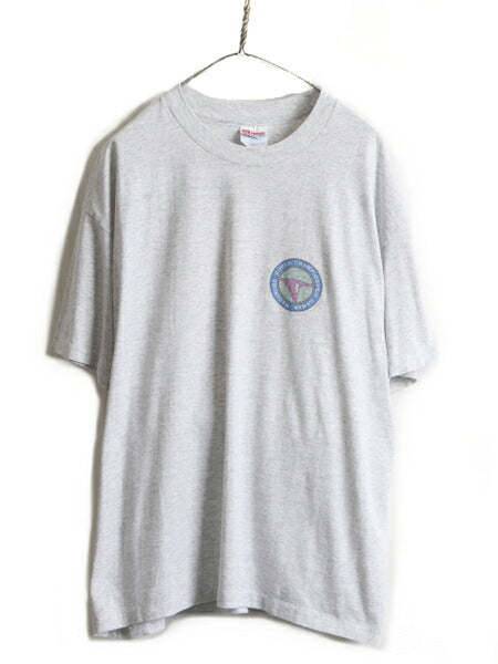 90s USA製 大きいサイズ XL ■ ハンティング キャラクター 両面 プリント 半袖 Tシャツ ( メンズ ) 古着 90年代 オールド プリントTシャツ
